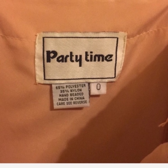 NWOT strapless Orange formal dress with rushing - Picture 4 of 10